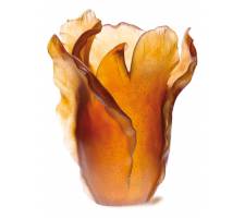 Ваза для цветов "Tulipe" янтарная Daum